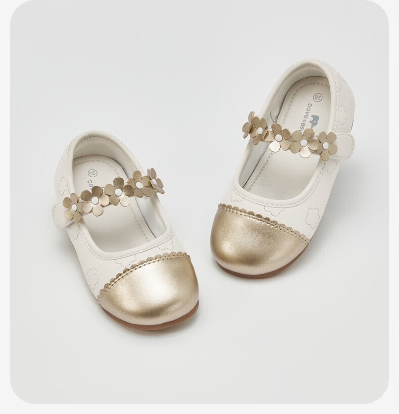 DAVE & BELLA Children's Leather Shoes Girls Spring Little Chanel Style Princess Shoes Big Kids Single Shoes Little Chanel Style 19
